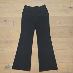 White House Black Market Wide Leg Black Pants Sz 0R